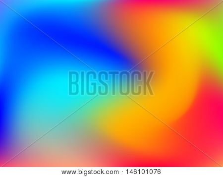 Abstract horizontal blur colorful gradient background with red, yellow, blue, cyan and green colors for deign concepts, web, presentations and prints. Vector illustration.
