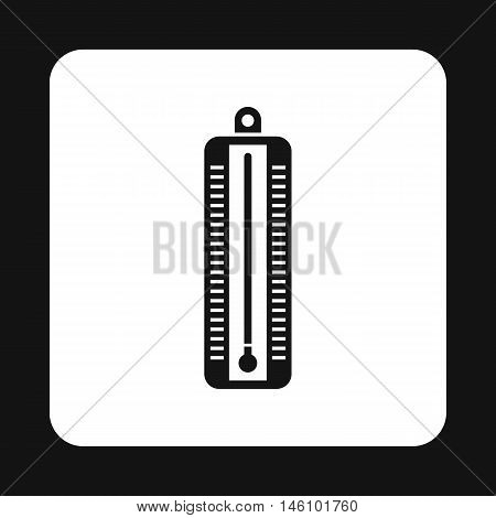 Thermometer indicates low temperature icon in simple style on a white background vector illustration