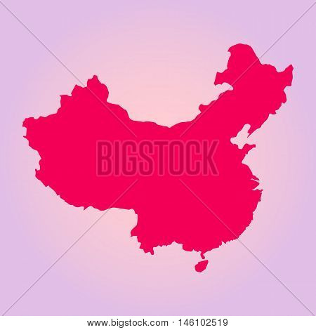 Map Of People's Republic Of China In Vector Art
