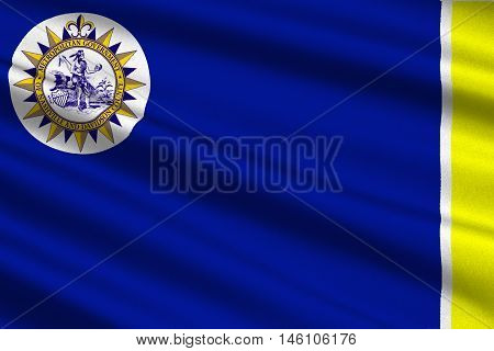 Flag of Nashville is the capital of Tennessee United States. 3D illustration