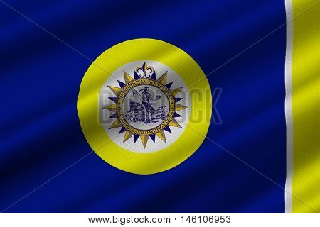 Flag of Nashville is the capital of Tennessee United States. 3D illustration