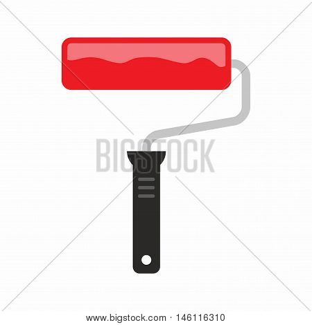 Paint roller. Vector icon isolated on white background.