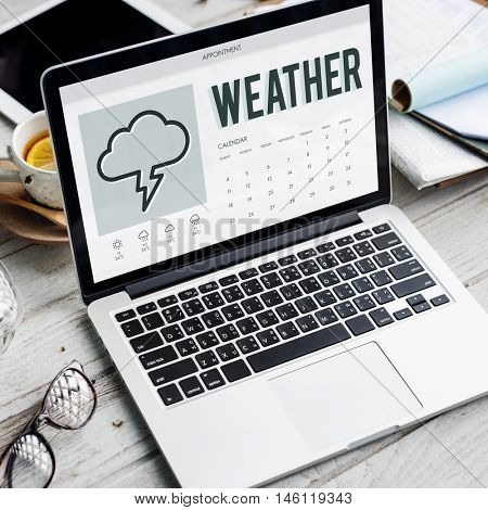 Forecast Overcast Weather Report Concept