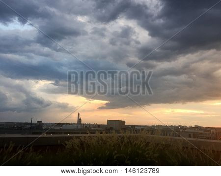 Stormclouds And Sunset