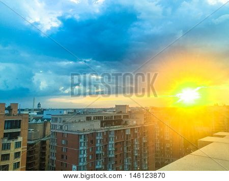 Stormclouds And Sunset