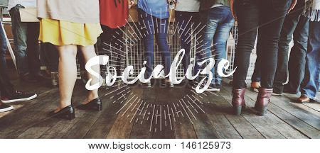 Socialize Diaspora Start up Initiation Team Building Concept