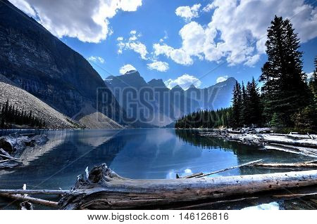 Moraine Lake in Banff National Park. Rocky Mountains. Alberta. Canada.