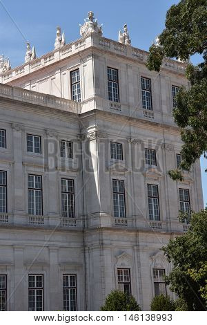 Palace of Ajuda in Lisbon, Portugal, in Europe