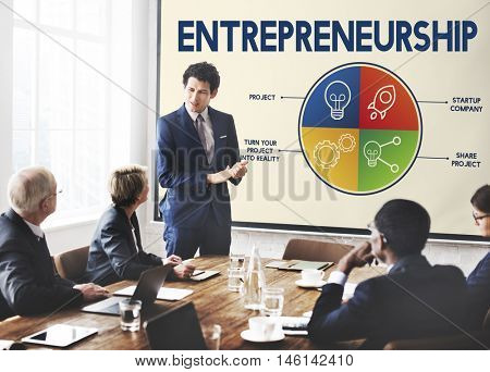 Entrepreneurship Tycoon Small Business Enterprise Concept