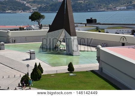 LISBON, PORTUGAL - AUG 21: Monumento aos Combatentes do Ultramar at Belem in Lisbon, Portugal, as seen on Aug 21, 2016. This monument was erected for the soldiers that lost their lives during the 1964-1971 conflict in Africa.