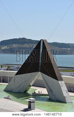 LISBON, PORTUGAL - AUG 21: Monumento aos Combatentes do Ultramar at Belem in Lisbon, Portugal, as seen on Aug 21, 2016. This monument was erected for the soldiers that lost their lives during the 1964-1971 conflict in Africa.