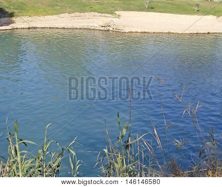 Jordan river. The place where Jesus was baptized