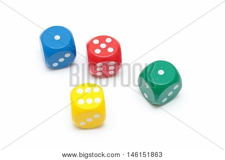 Dice concept for business risk chance good luck or gambling