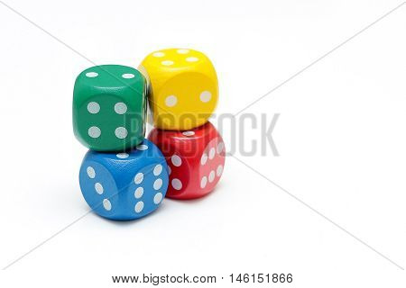 Dice concept for business risk chance good luck or gambling