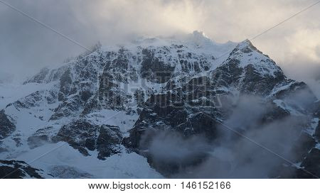 Harsh summit - Mizhirgi, Bezengi area of Caucasus, Russia