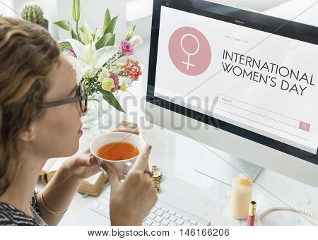 Women's Day Equality Freedom Get Involved Concept