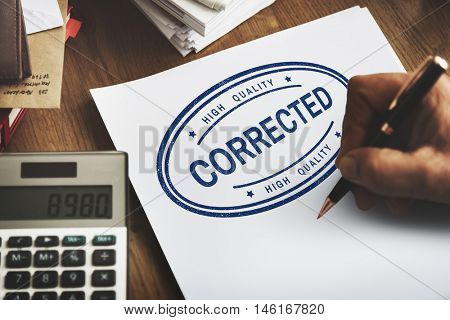 Corrected Solved Fix Method Modify Amend Concept