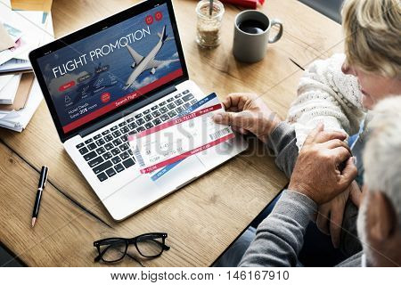 Air Ticket Flight Booking Concept