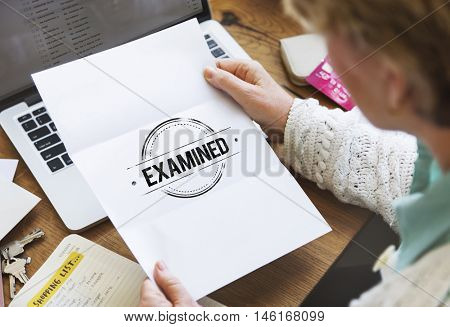 Examined Authorized Certified Verified Approve Concept