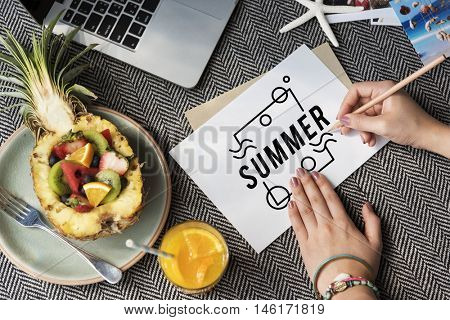 Summer Vacation Fun Concept