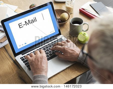 E-Mail Social Network SMS Window Communication Concept