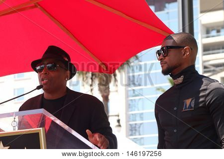 LOS ANGELES - SEP 7:  Terry Lewis, aka Jimmy Jam, Usher Raymond at the Usher Honored With a Star On The Hollywood Walk Of Fame at the Eastown on September 7, 2016 in Los Angeles, CA