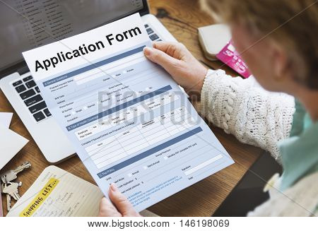 Application Form Information Employment Concept