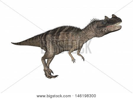 3D Rendering Dinosaur Ceratosaurus On White