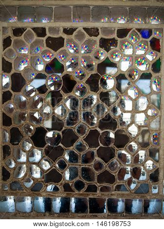 Indian decoration pattern from mirror as background