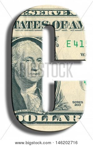 C Credit Rating. Us Dollar Texture.