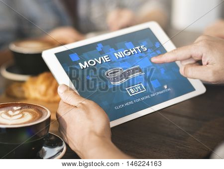 Movie Tickets Nights Audience Cinema Theater Concept