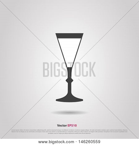 Glass of dessert sherry wine silhouette icon