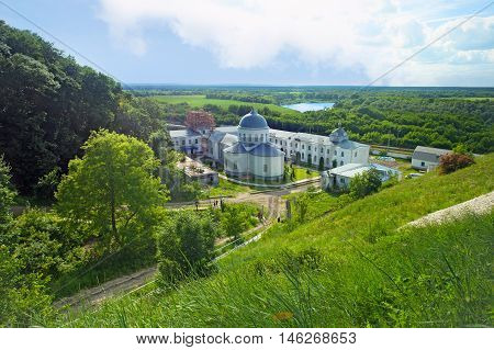 Divnogorsky Sacred Uspensky man's monastery and river Don