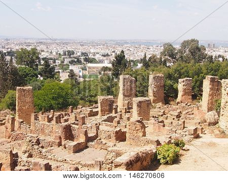 Ruins of Carthage in the territory of modern Tunisia