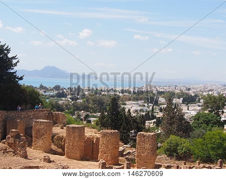 Ruins of Carthage in the territory of modern Tunisia