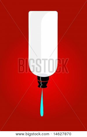 Bottiglia d'acqua liquido goccia