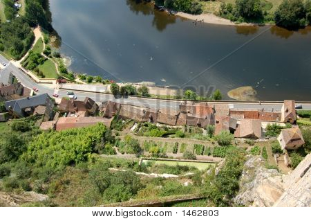 Dordogne Over kanten fra Chateau Beynac