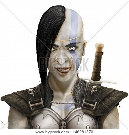 mystical Barbarian girl, the power of the barbarian
