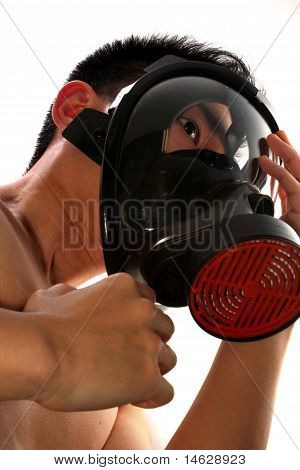 Man In Gas Mask