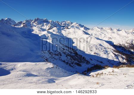 Snow Fields In Serre Chevalier