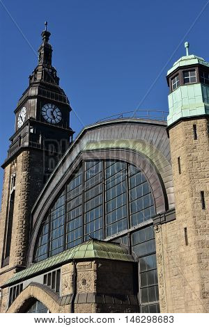 HAMBURG, GERMANY - AUG 25: Hauptbahnhof in Hamburg, Germany, as seen on Aug 25, 2016. It is the main railway station in the city, the busiest in the country and the second busiest in Europe.