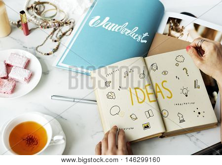 Ideas Lightbulb Musicnote Speech Icon Concept