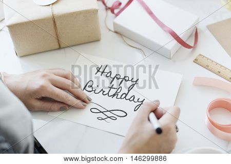 HBD Happy Birthday Celebration Congratulation Party Concept