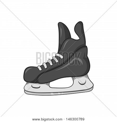 Skates icon in black monochrome style isolated on white background. Sport symbol vector illustration