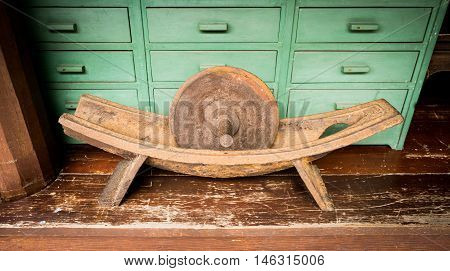 the old iron herb grinding use for grind any herb to be a small pieces before boilling