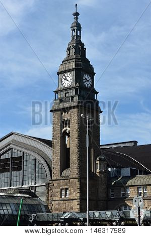 HAMBURG, GERMANY - AUG 25: Hauptbahnhof in Hamburg, Germany, as seen on Aug 25, 2016. It is the main railway station in the city, the busiest in the country and the second busiest in Europe.