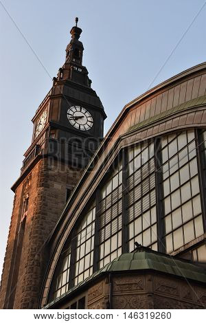 HAMBURG, GERMANY - AUG 25: Hauptbahnhof in Hamburg, Germany, as seen on Aug 25, 2016. It is the main railway station in the city, the busiest in the country and the second busiest in Europe.