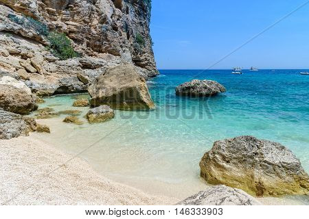 beautiful sea in orosei gulf in sardinia italy
