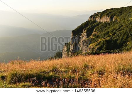 Mountain Landscape. Ceahlau Mountains, Eastern Carpathians, Romania