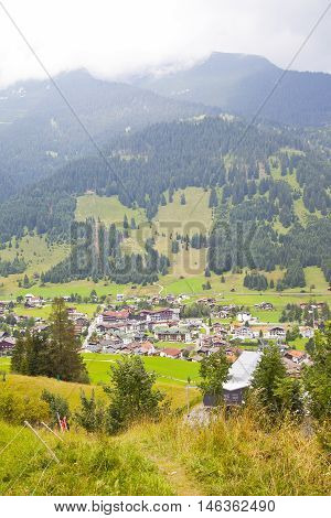 View at little village Lermoos in Tirol Austria Europe